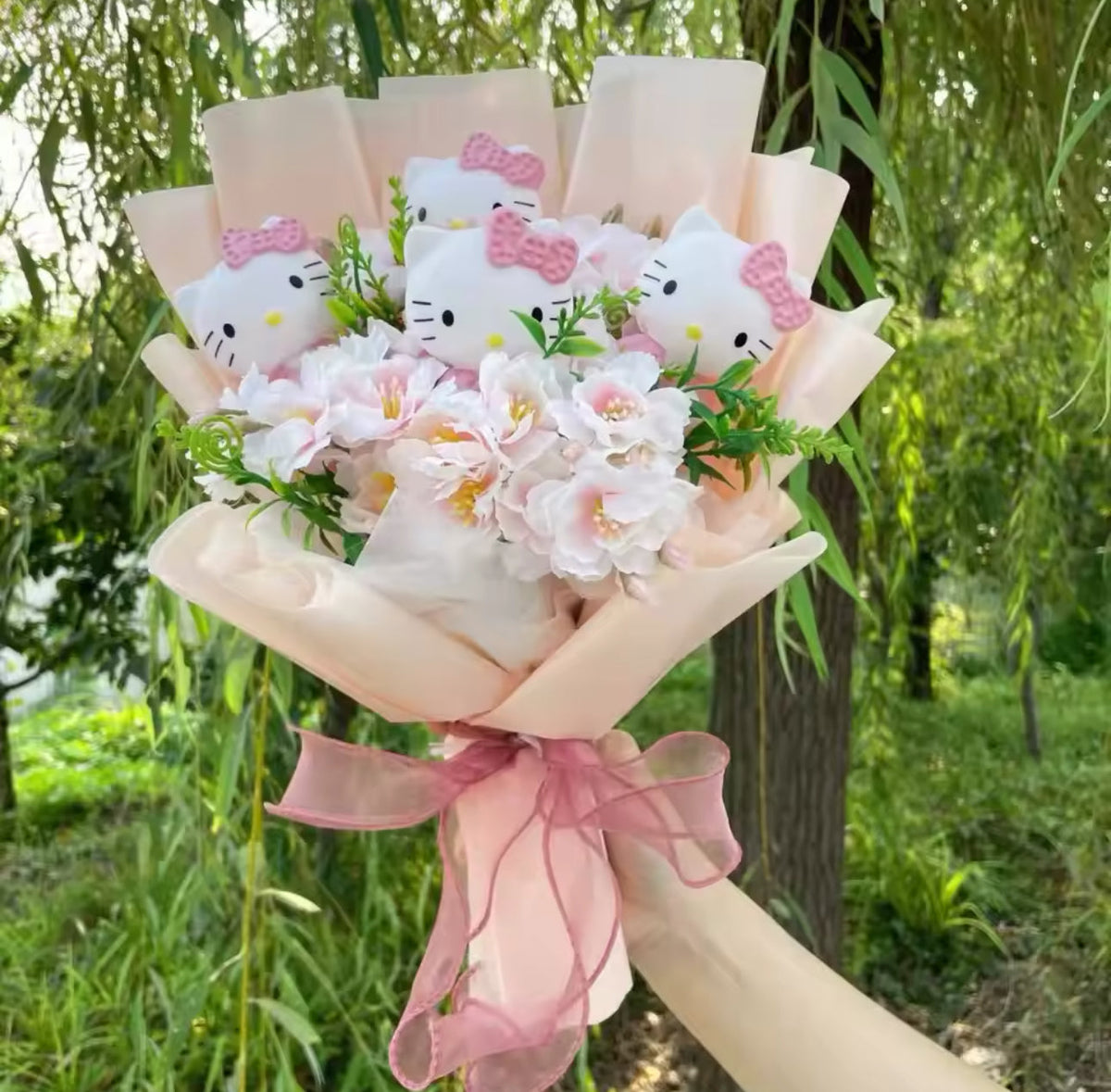 HK Cherry Blossom Pink Flower Bouquet