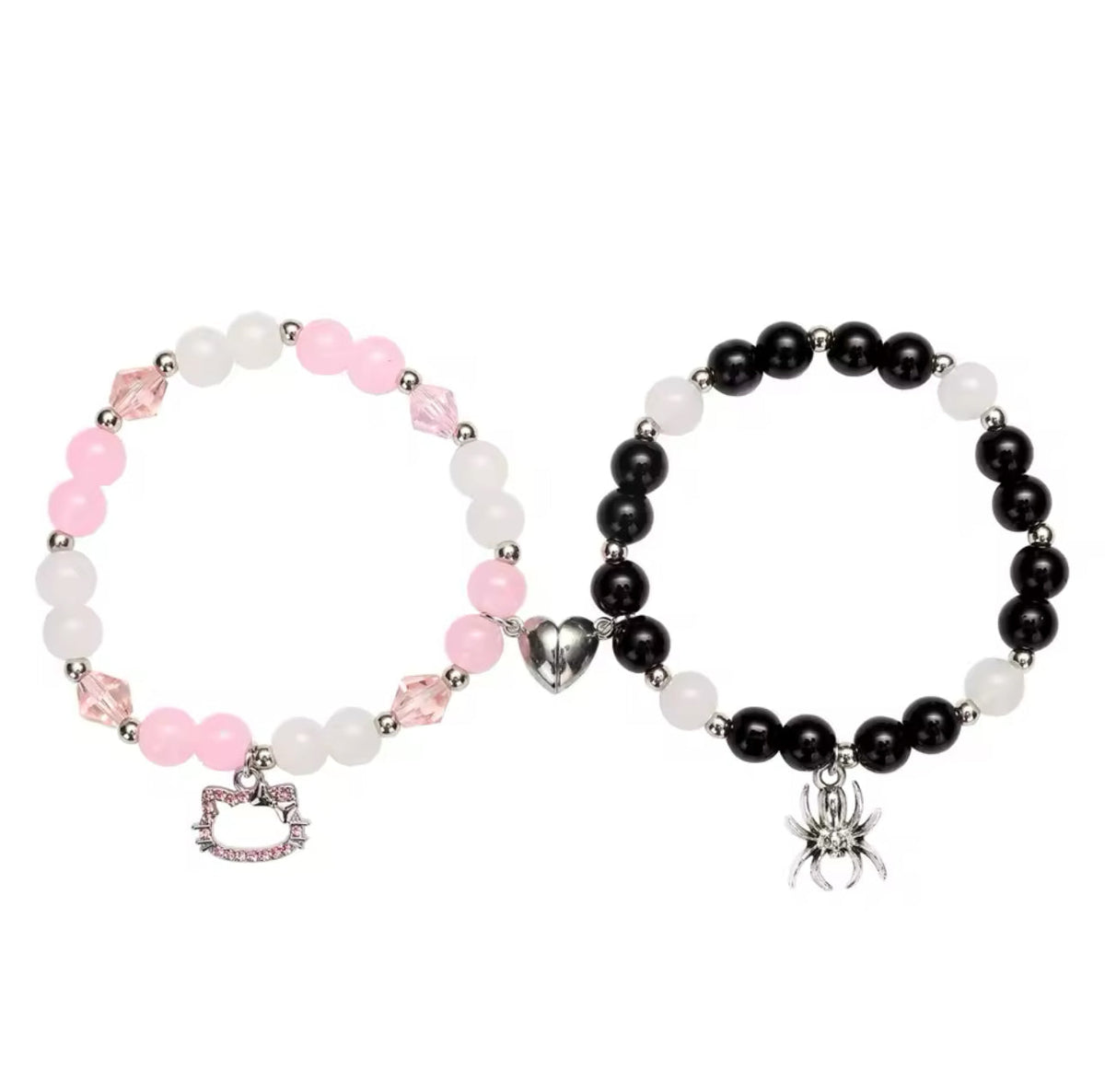 HK Spider man Black & Pink Matching Bracelet