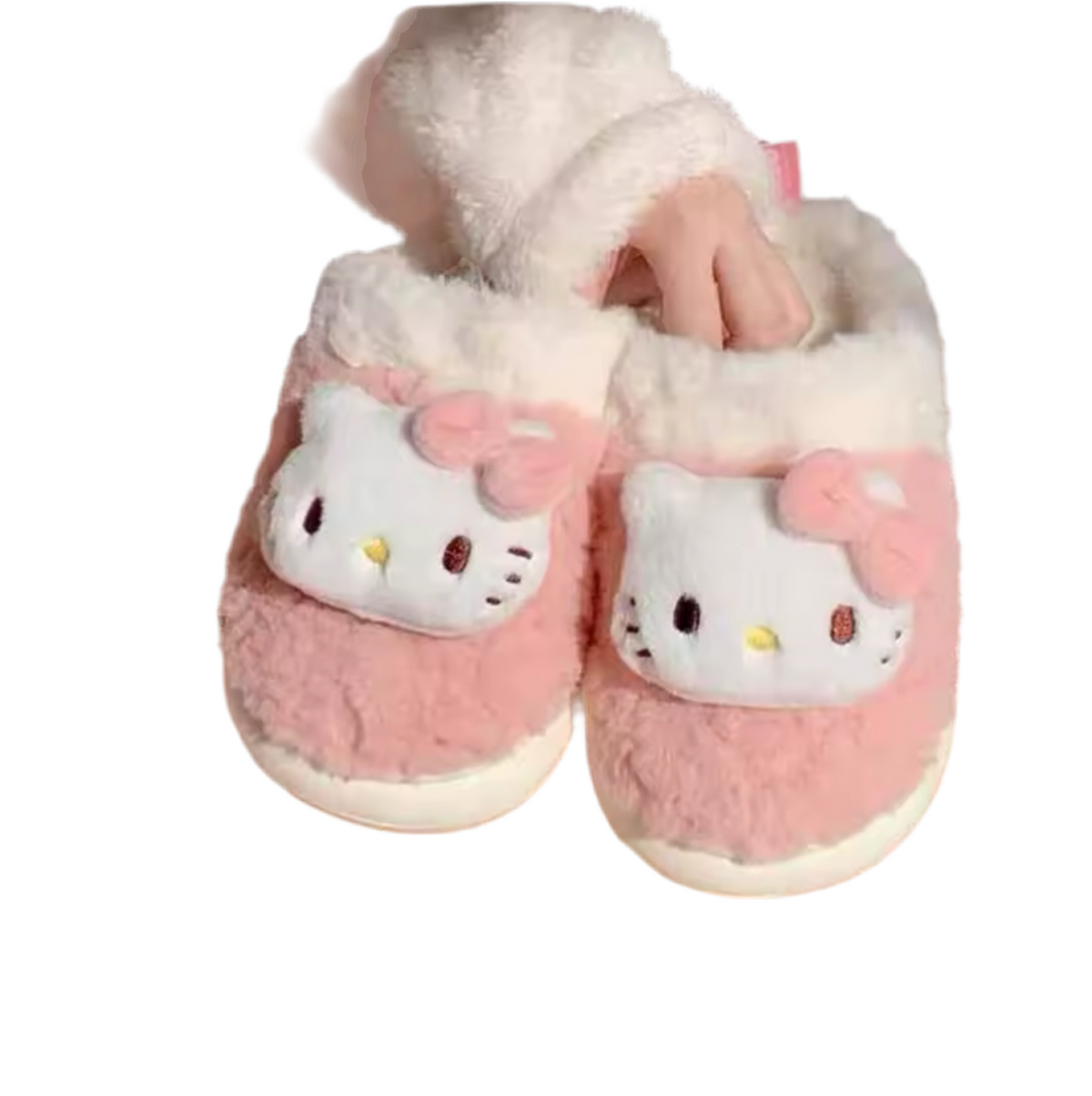 HK Pink Plush Slippers