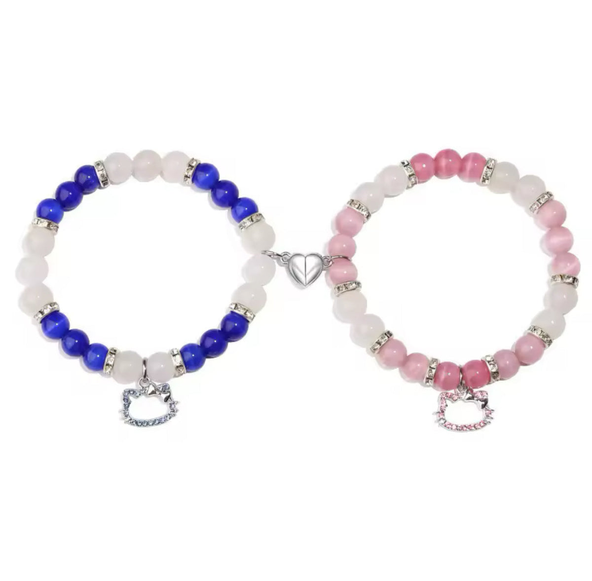 HK Pink & Spider Blue Symbol Matching Bracelet