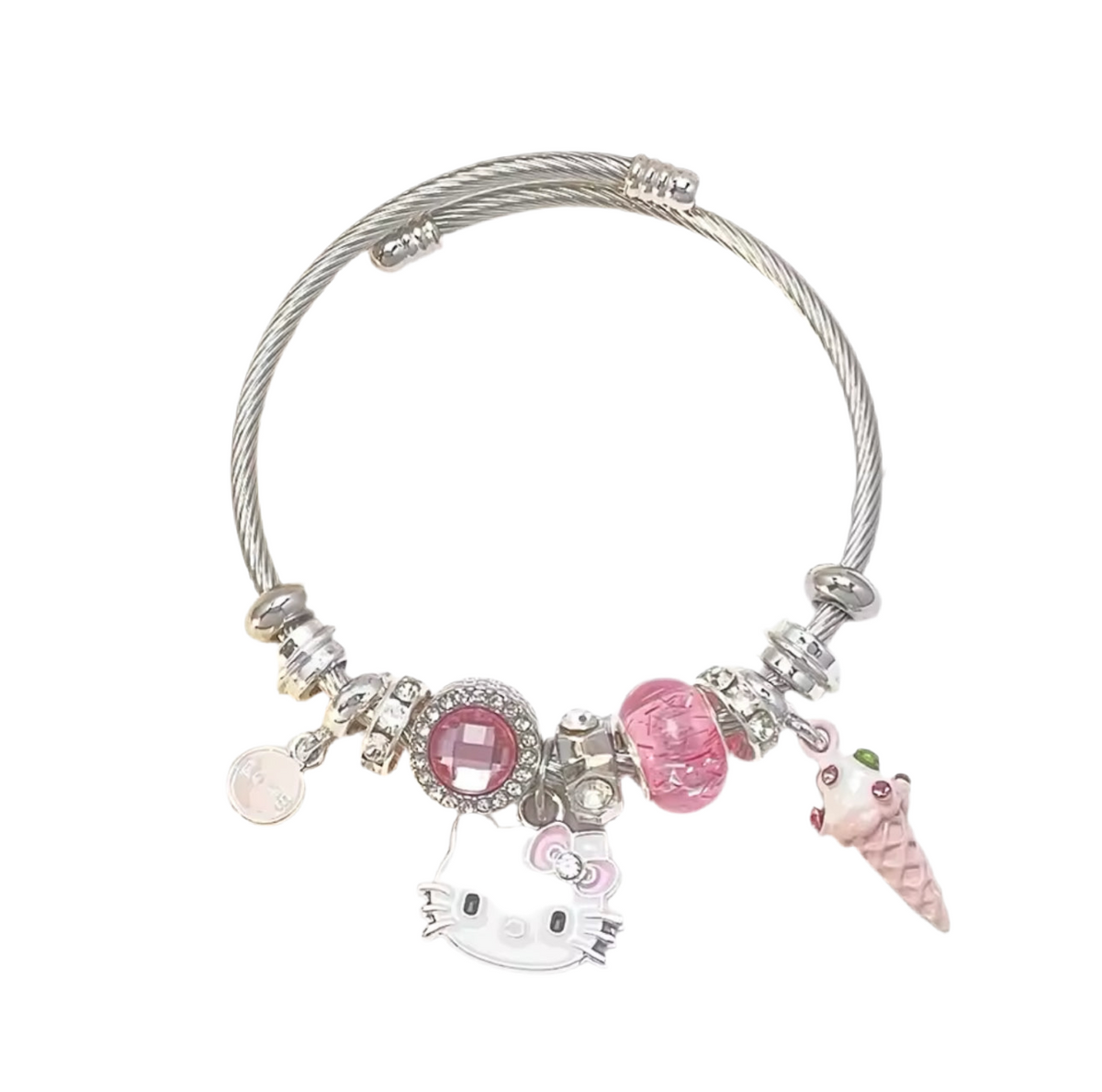 Silver - Pink HK Pandora Bracelet
