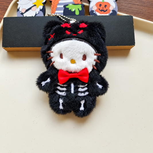 Halloween Kitty Skeleton Plushie