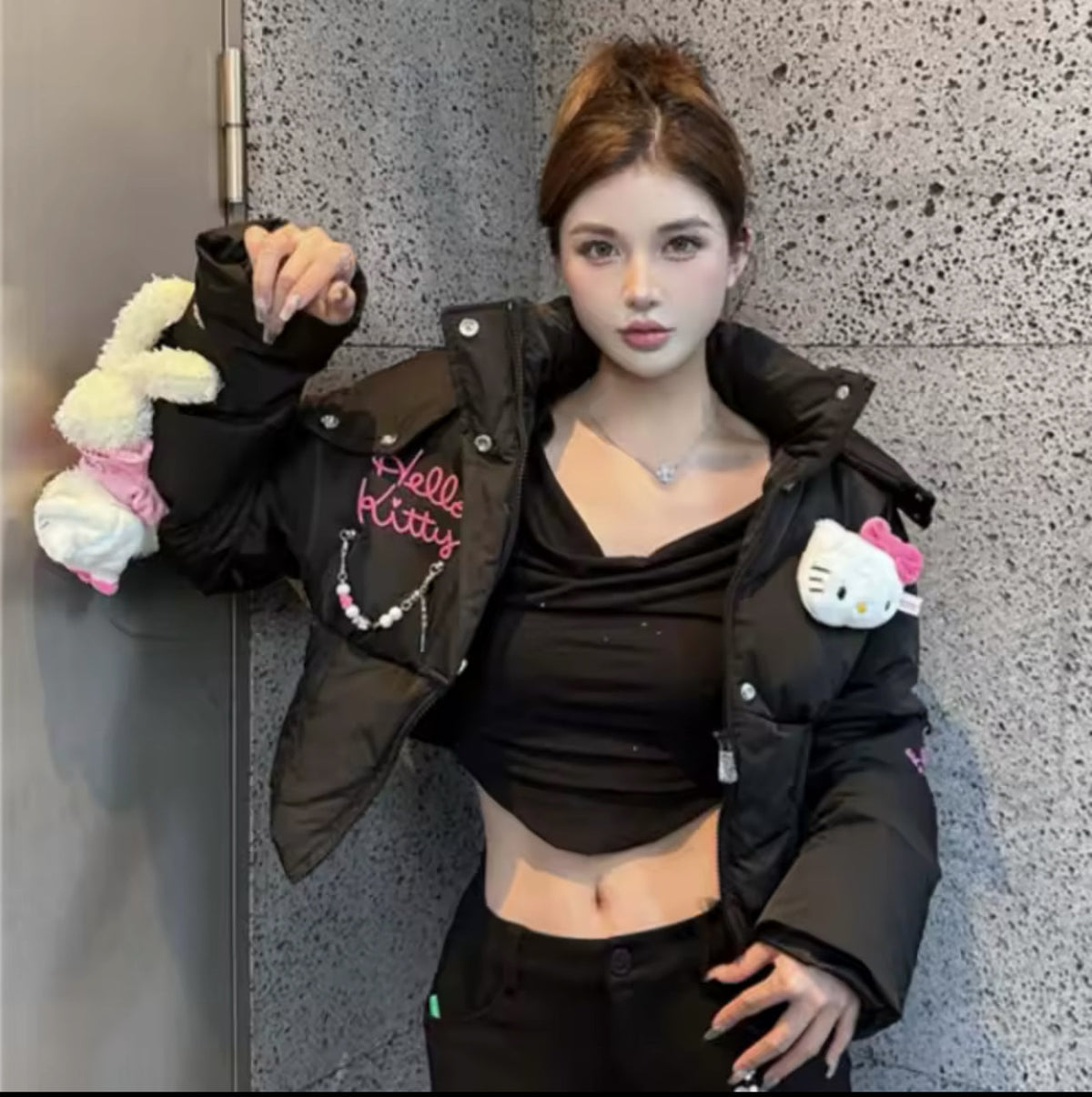 hello kitty cropped jacket