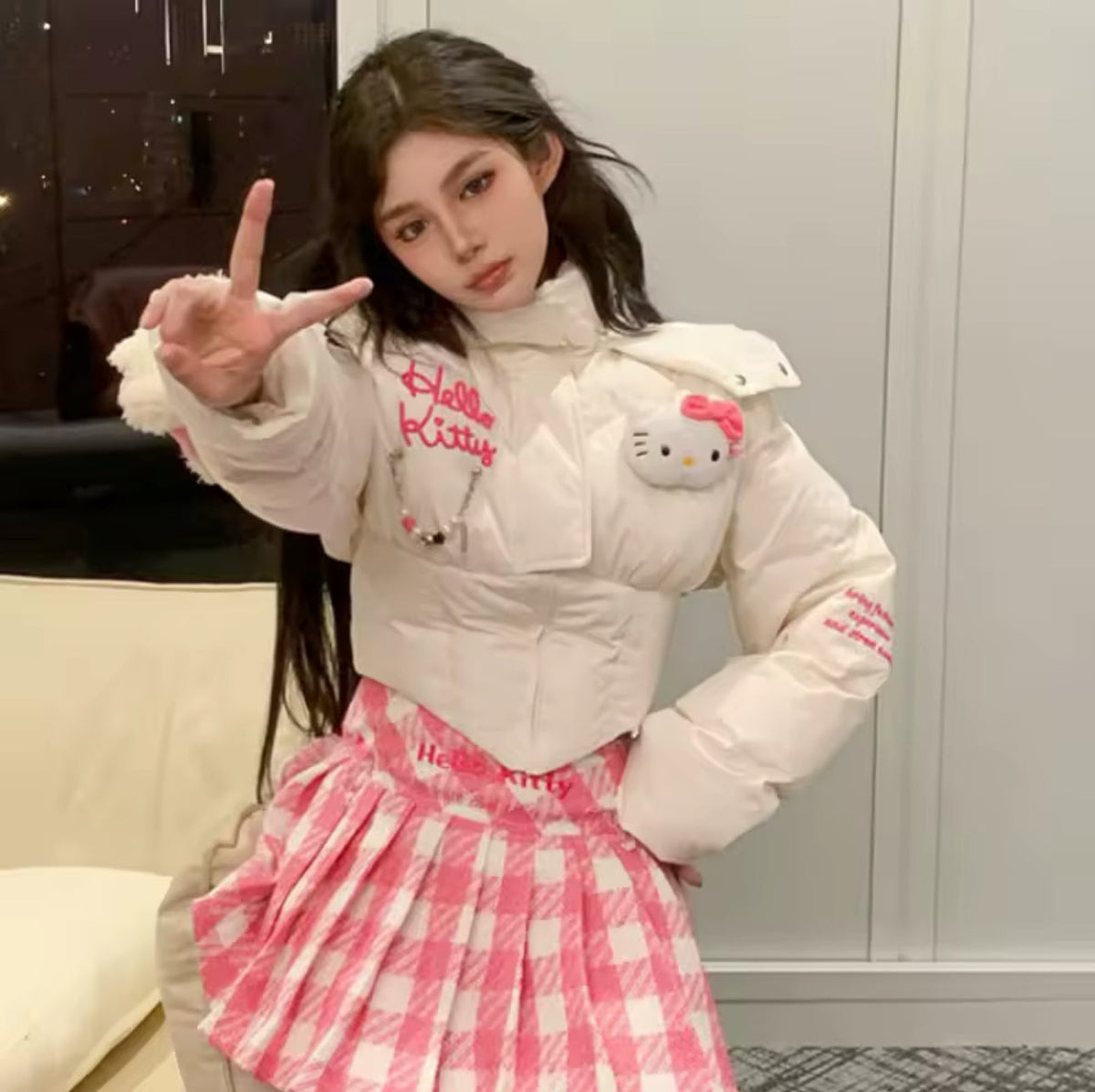 hello kitty cropped jacket
